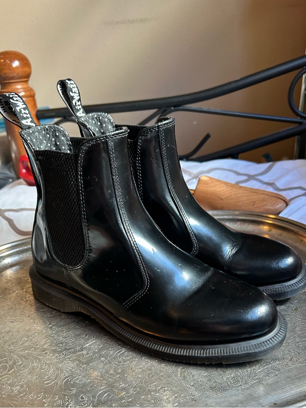 Dr. martens Flora Black Chelsea Boots - Sleek Slip-On Leather